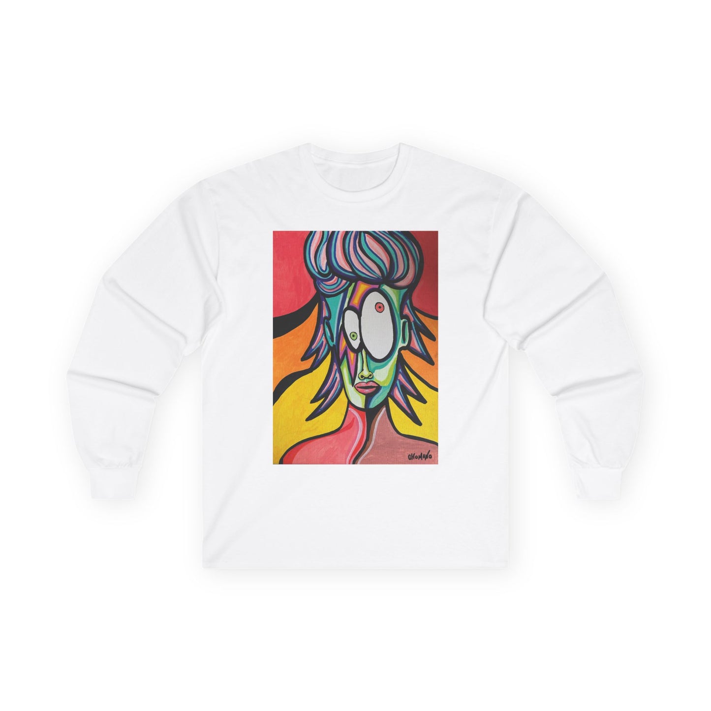 Artistic Unisex Long Sleeve Tee - Vibrant Colorful Design