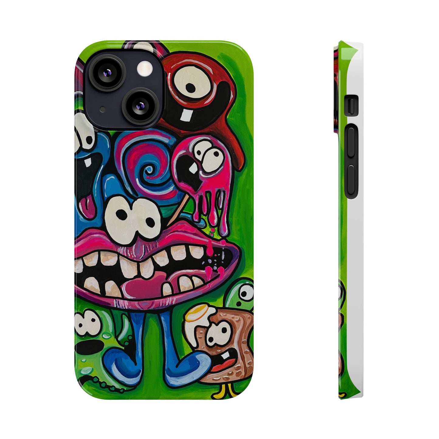 Colorful Cartoon Slim Phone Case - Fun and Whimsical Design