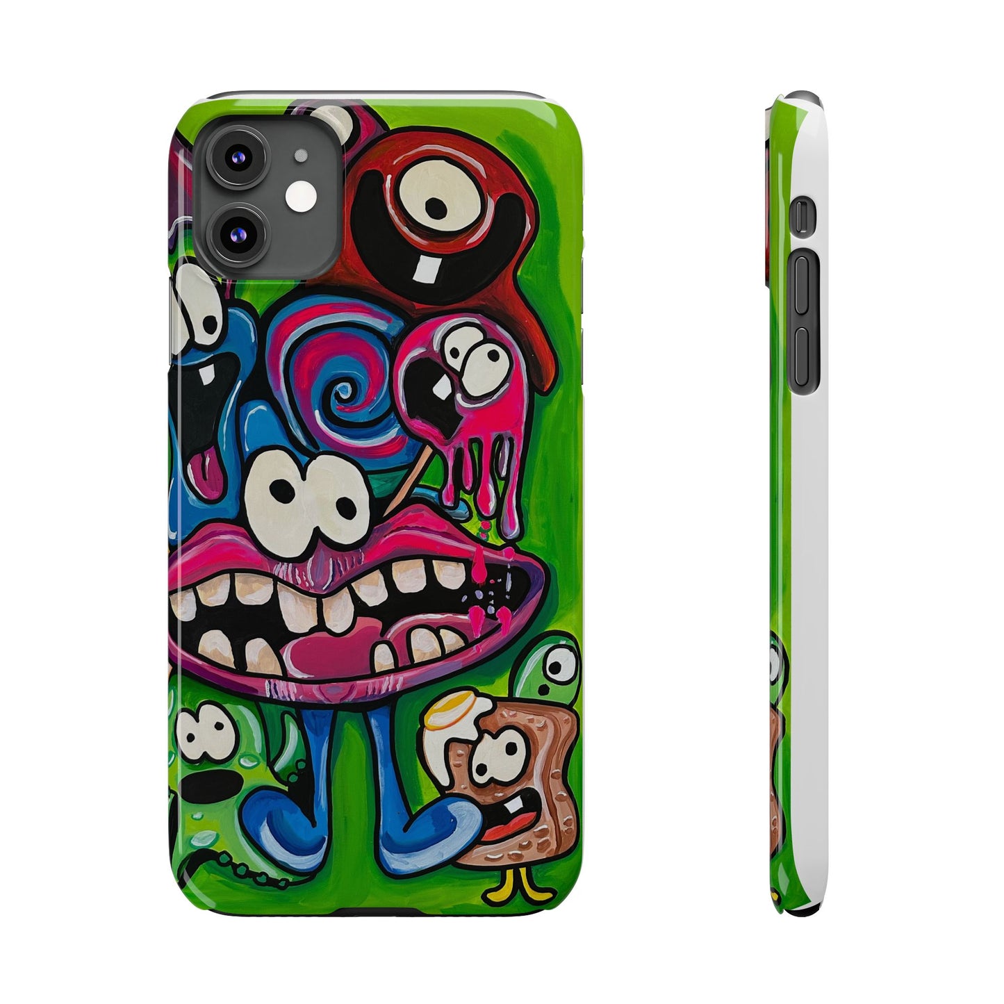 Colorful Cartoon Slim Phone Case - Fun and Whimsical Design