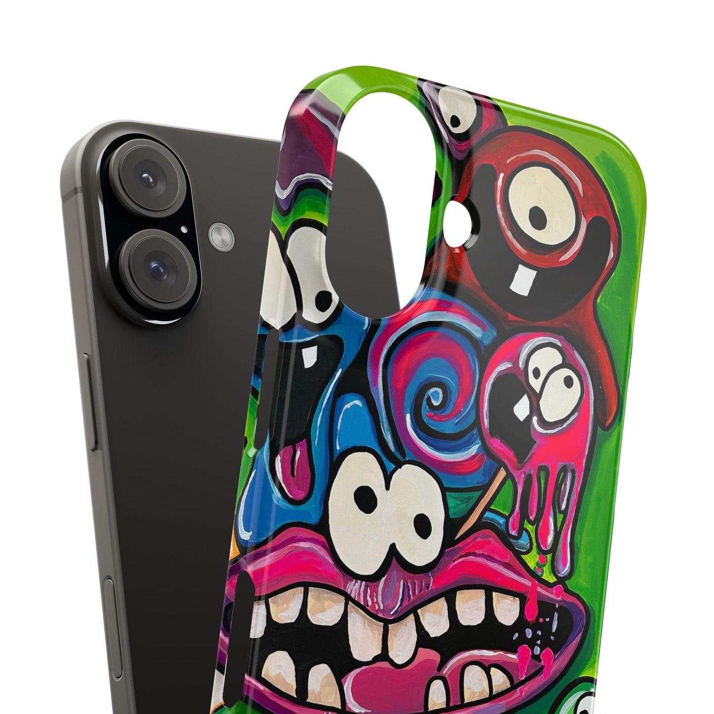 Colorful Cartoon Slim Phone Case - Fun and Whimsical Design