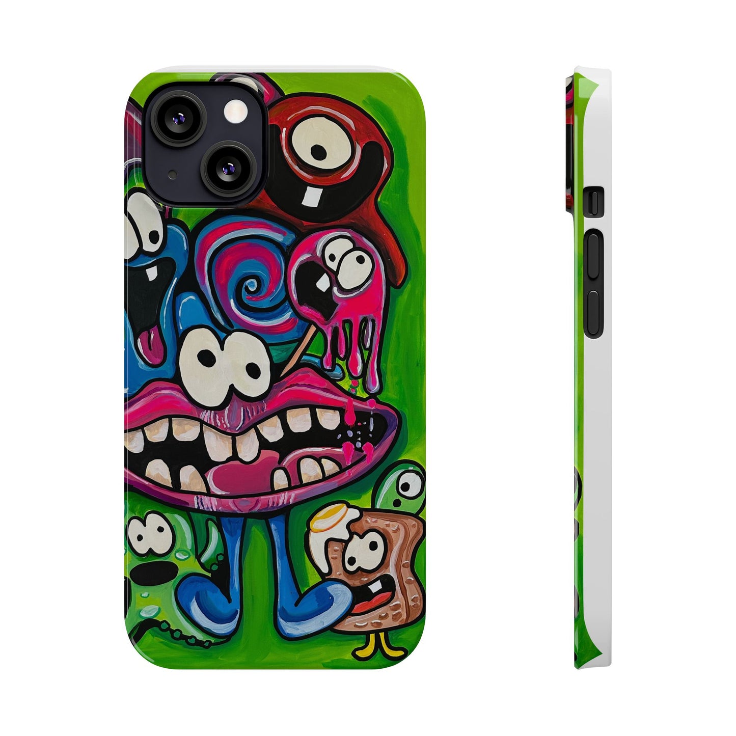 Colorful Cartoon Slim Phone Case - Fun and Whimsical Design
