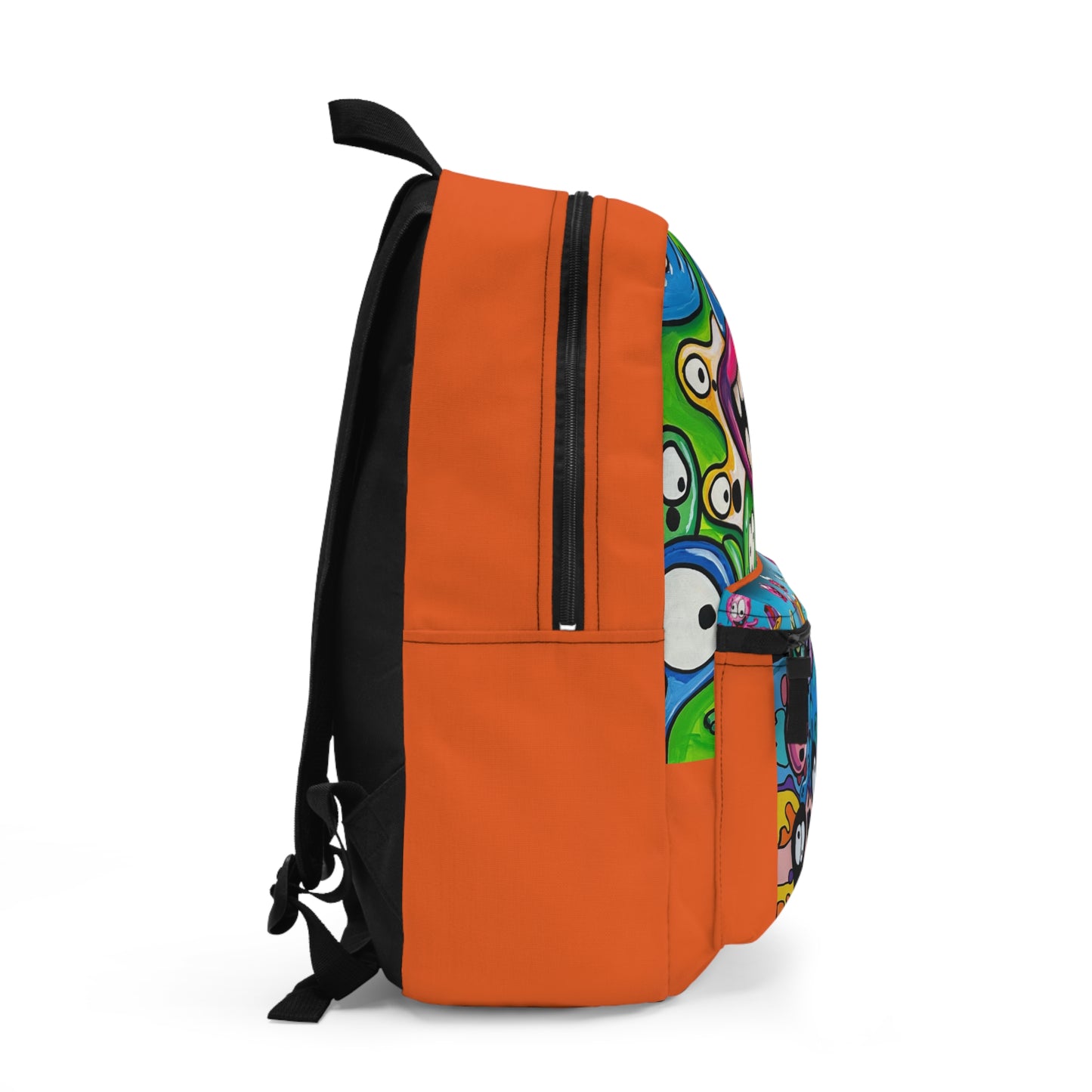 Cartoon Characters Blue Front-Pocket Backpack — Funky Kids & Teen School Bag