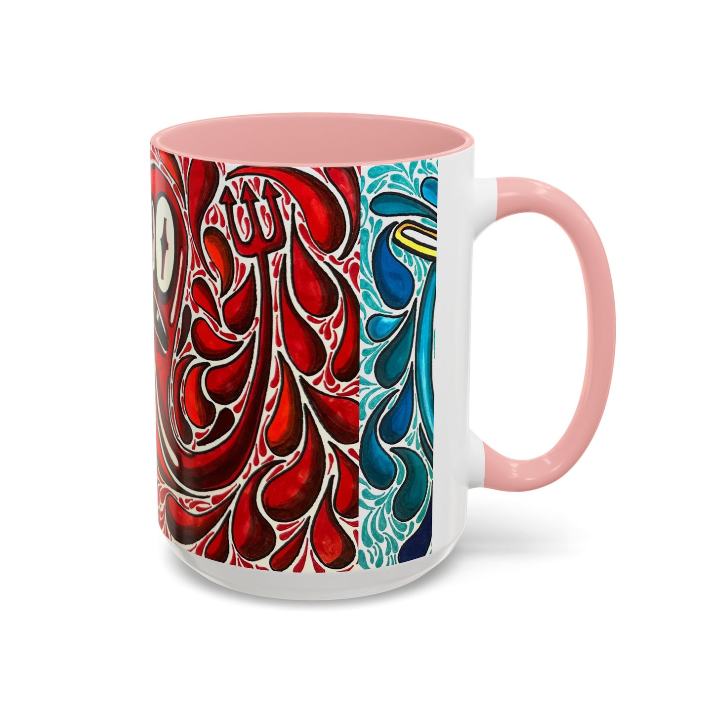 Happy Purple Monsters Accent Coffee Mug – Whimsical Art Coffee Cup (11/15oz)