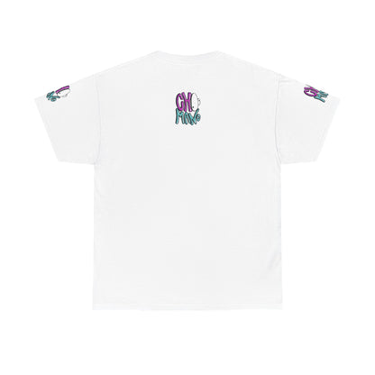 Whimsical Unisex Cotton Tee with Cartoon Design