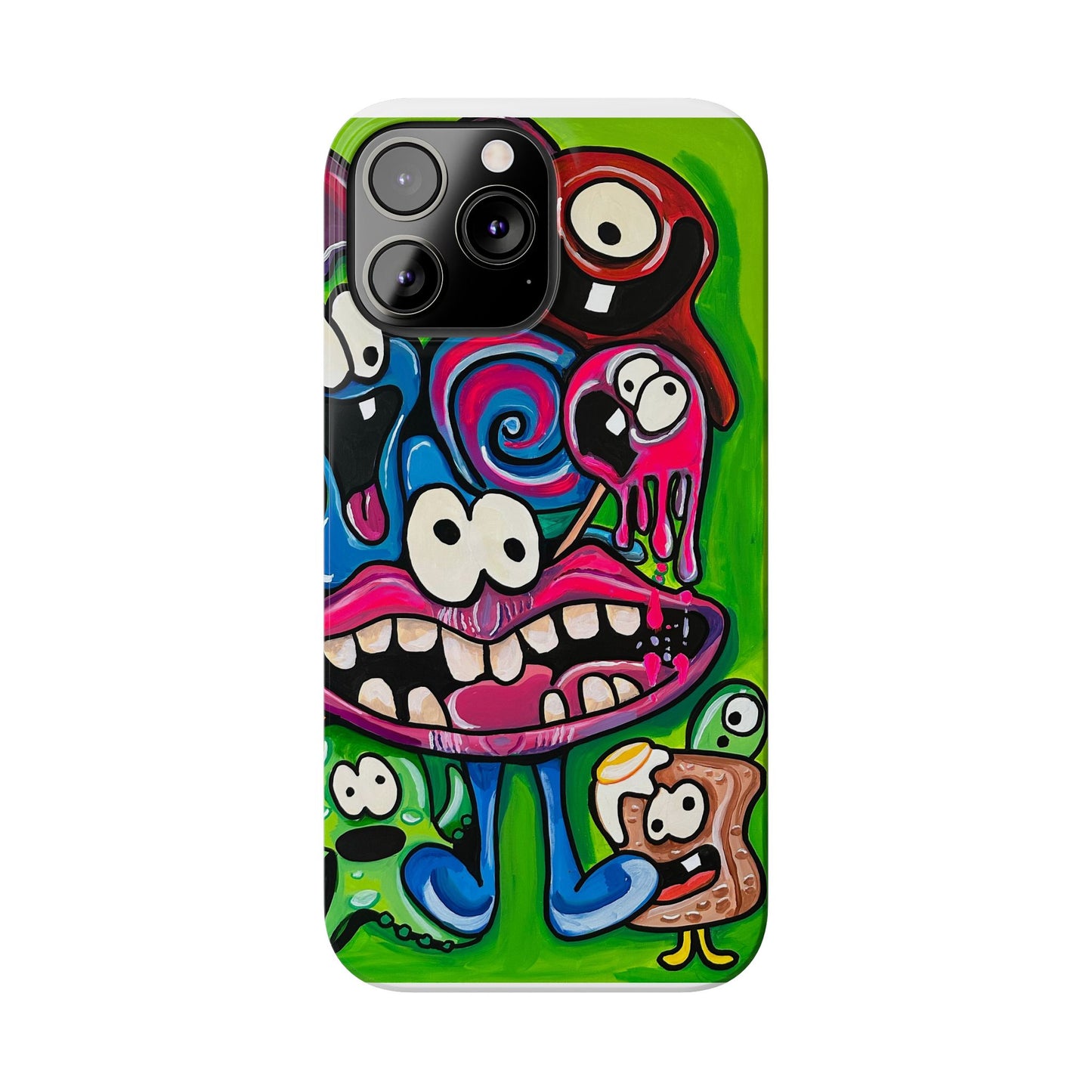 Colorful Cartoon Slim Phone Case - Fun and Whimsical Design