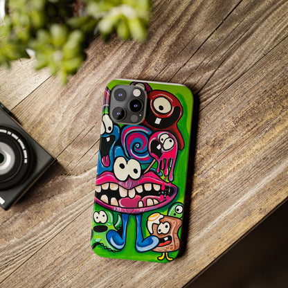 Colorful Cartoon Slim Phone Case - Fun and Whimsical Design