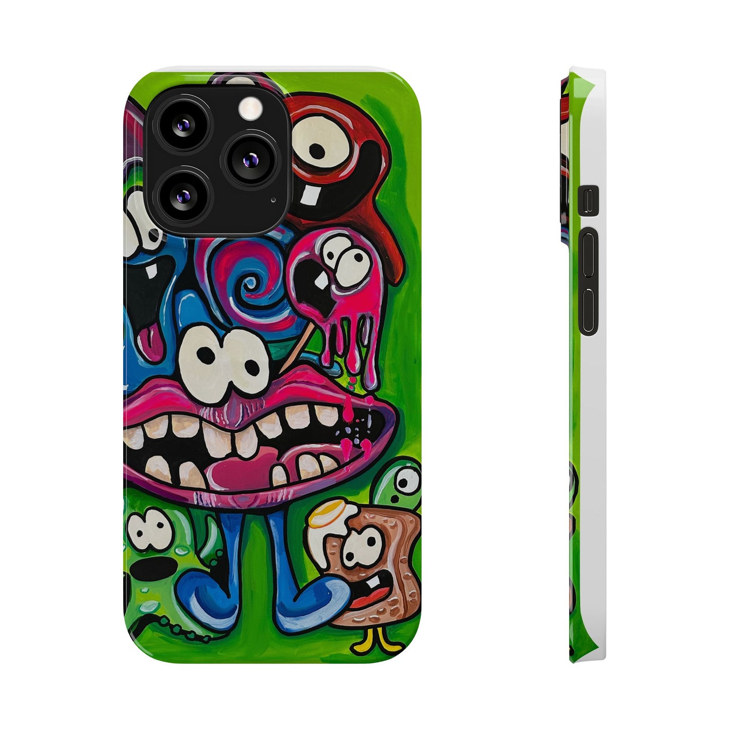 Colorful Cartoon Slim Phone Case - Fun and Whimsical Design
