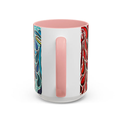 Happy Purple Monsters Accent Coffee Mug – Whimsical Art Coffee Cup (11/15oz)