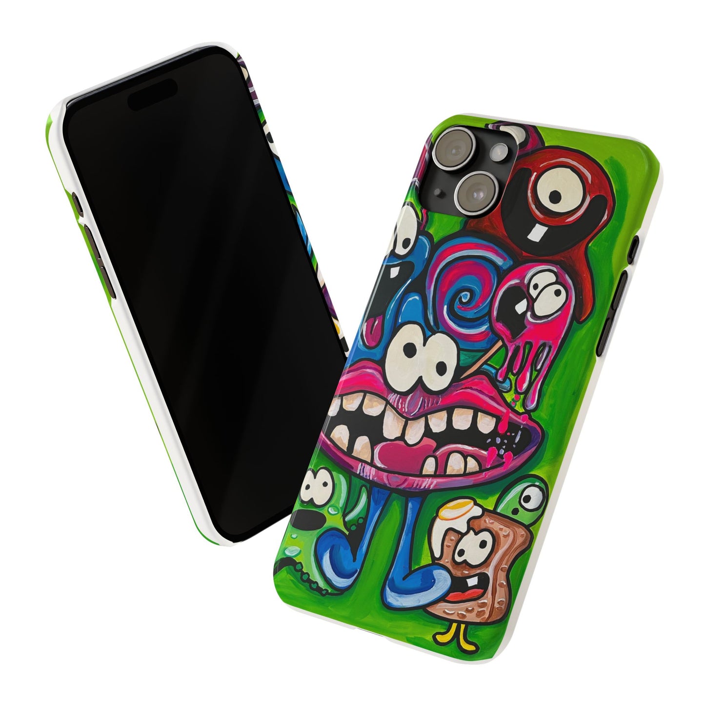 Colorful Cartoon Slim Phone Case - Fun and Whimsical Design