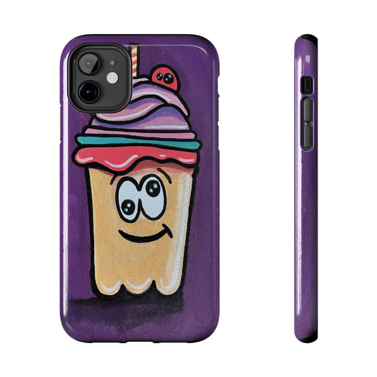 Whimsical Phone Case with Cute Ice Cream Design, Durable Phone Cover, Fun Gift for Kids, Summer Accessory, Phone Protector, Cartoon Case