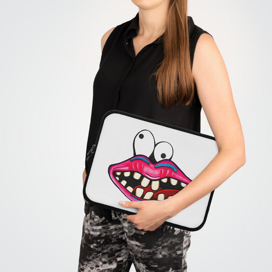 Whimsical Laptop Sleeve with Playful Artwork, Funny Laptop Case, Funky Computer Cover, Unique Gift for Creatives, Colorful Tech Accessory