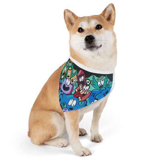 Colorful Pet Bandana Collar | Cute Dog Accessory | Playful Pet Wear | Gifts for Dog Lovers | Fun Outdoors