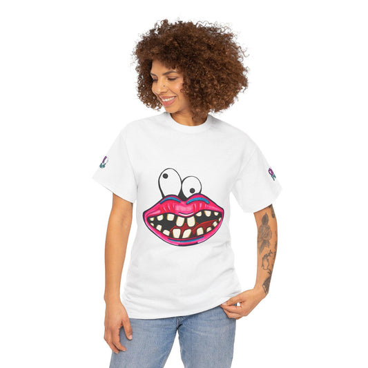 Goofy Lip Monster Tee | Cartoon Mouth Graphic Tee