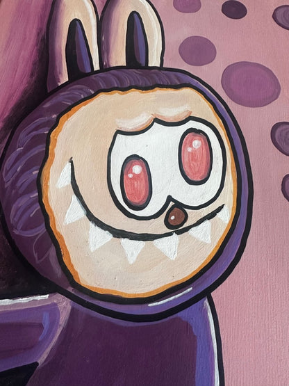 Labubu rosa 40x30, Tranquilidad, no cobra vida. - Chomano