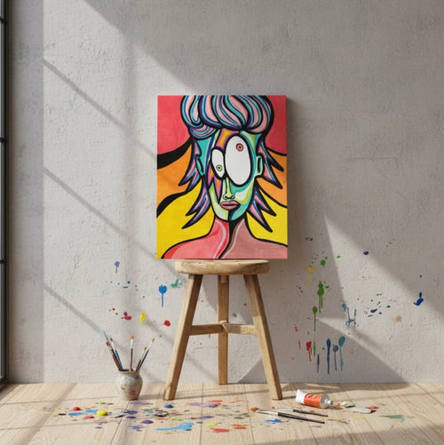 No es Bowie. 40x30 Acrílico tela delgada - Chomano