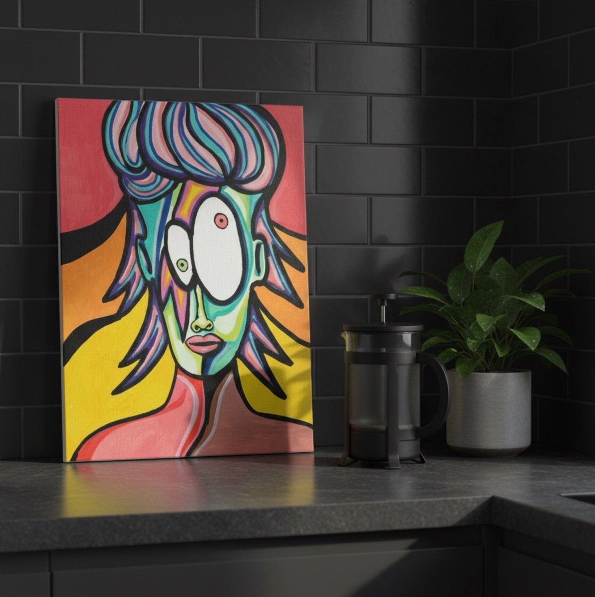 No es Bowie. 40x30 Acrílico tela delgada - Chomano