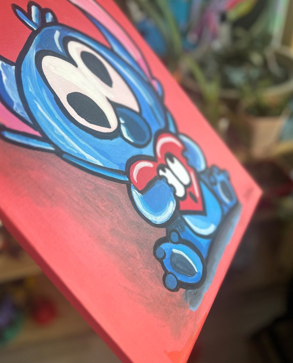 Stitch 40x30 acrílico en canvas - Chomano